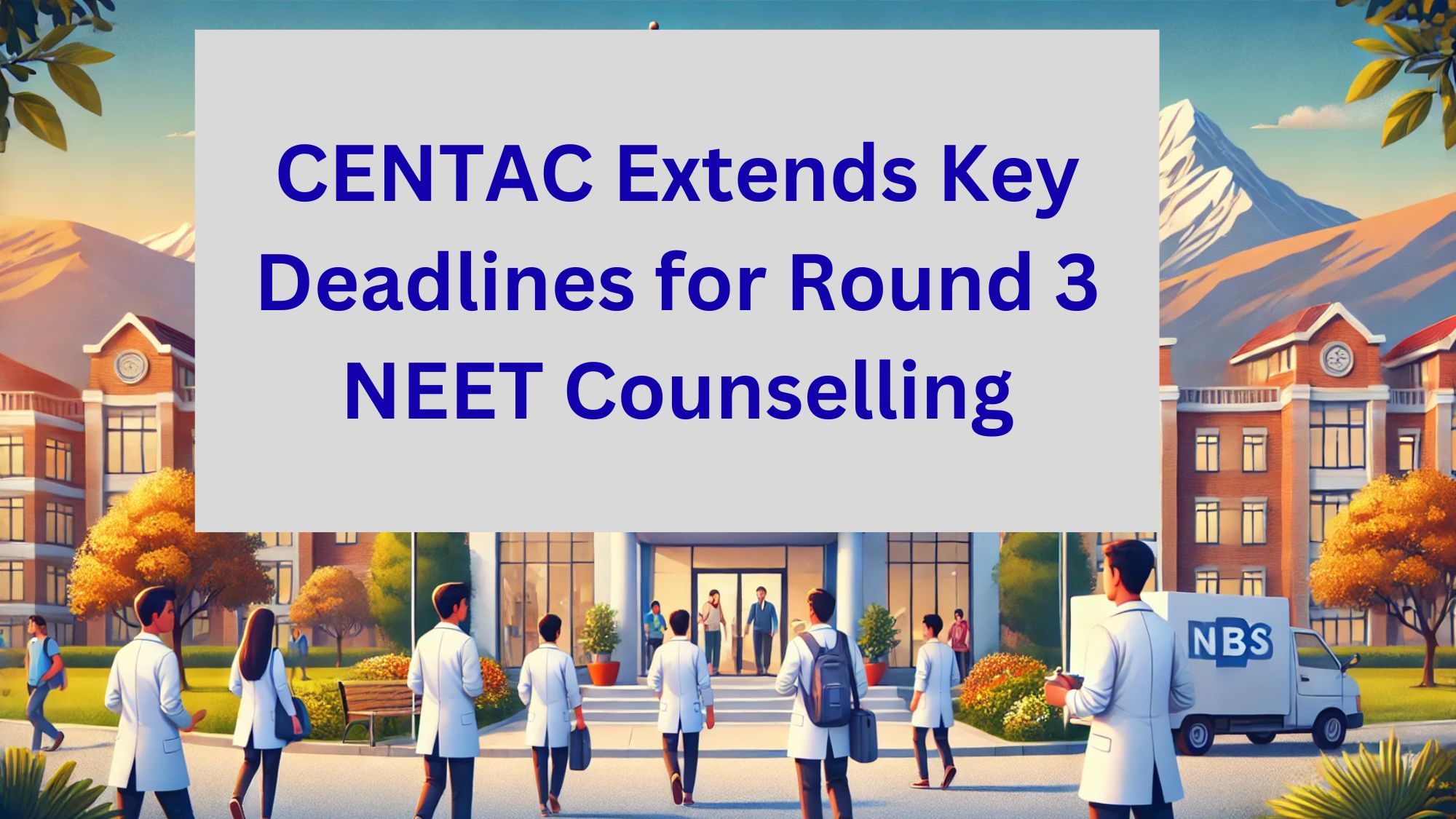 CENTAC Extends Key Deadlines for Round 3 NEET Counselling