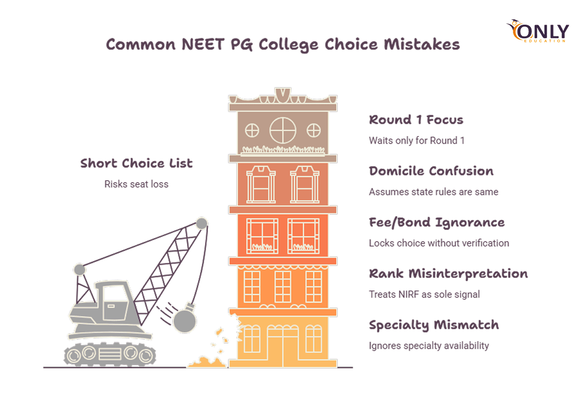 Common Mistakes Students Make While Choosing Colleges After NEET PG