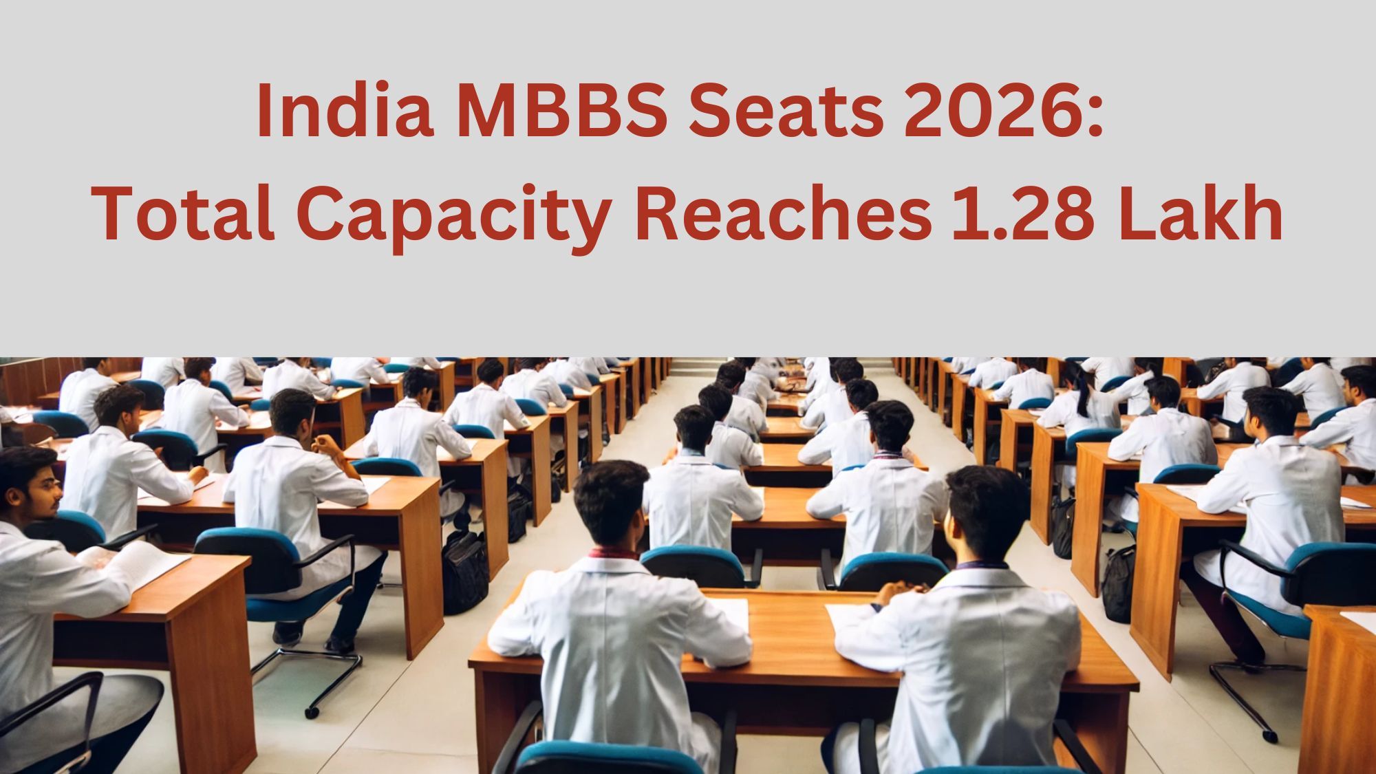 India MBBS Seats 2026: Total Capacity Reaches 1.28 Lakh