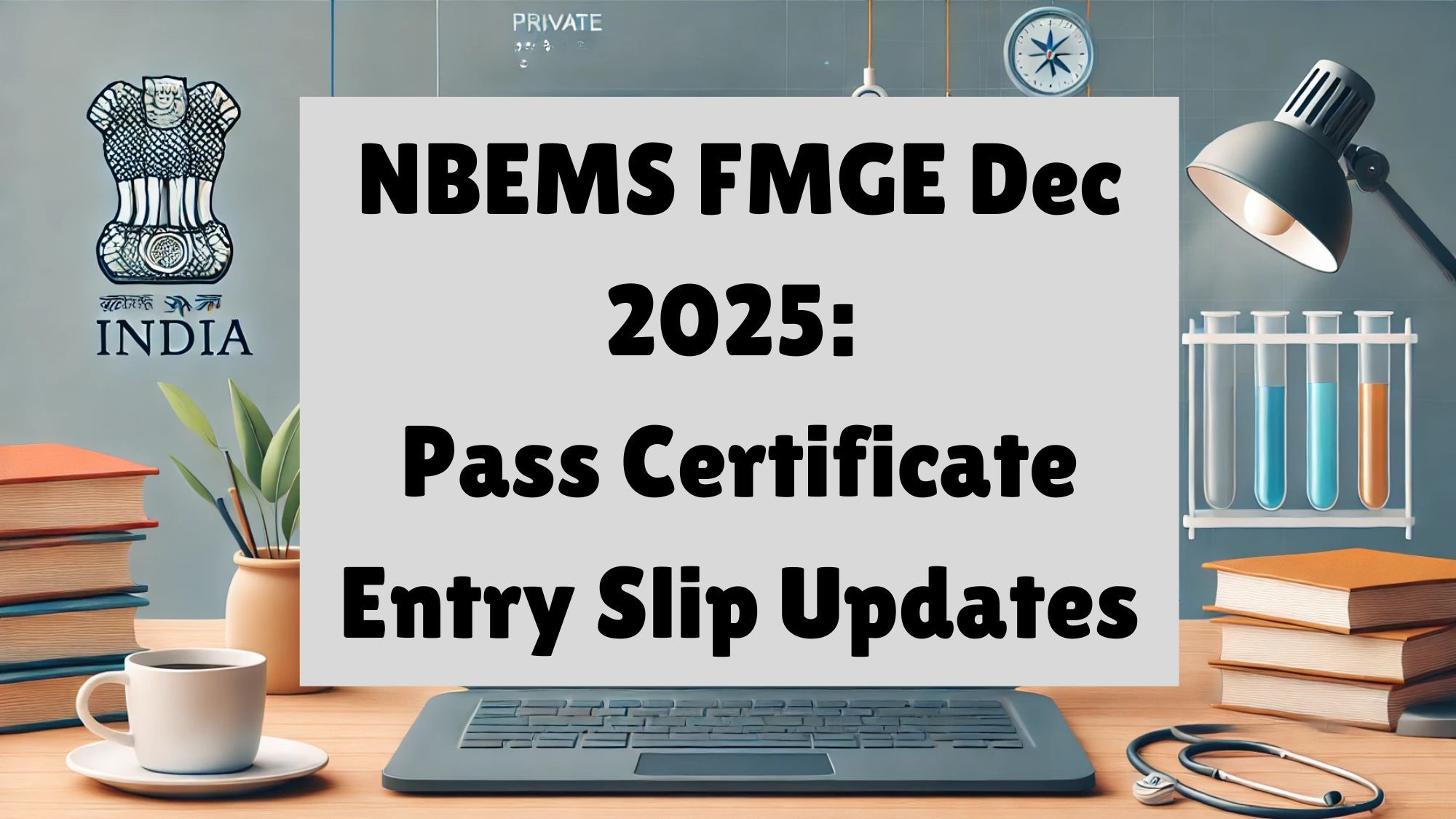 NBEMS FMGE Dec 2025: Pass Certificate Entry Slip Updates
