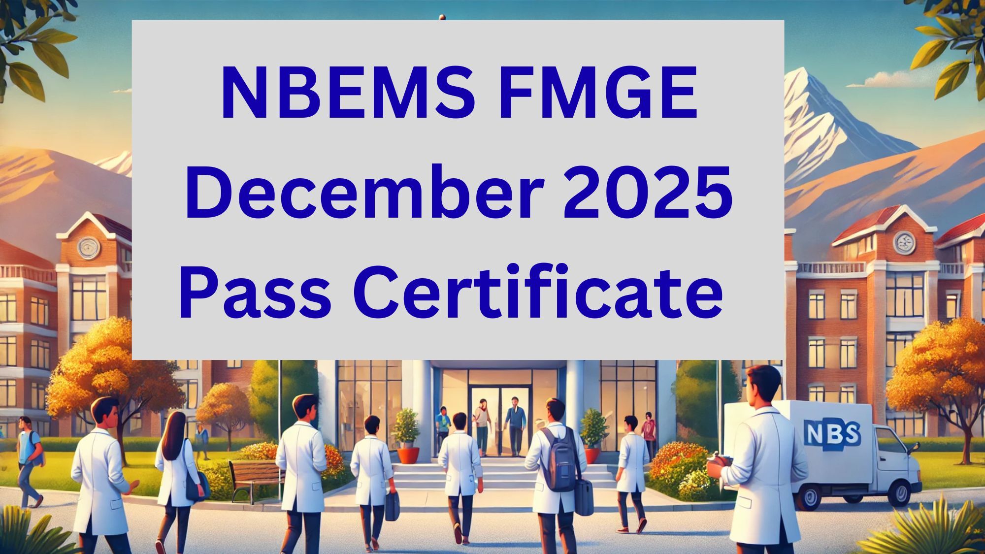 NBEMS FMGE December 2025 Pass Certificate
