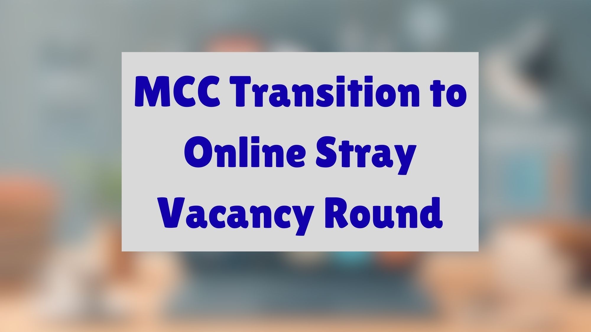 Transition to the Online Stray Vacancy Round