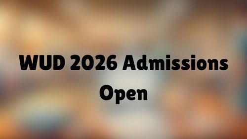 WUD 2026 Admissions Open