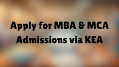 Apply for MBA & MCA Admissions via KEA