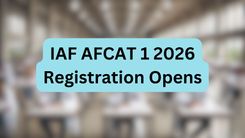 IAF AFCAT 1 2026 Registration Opens