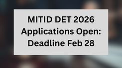 MITID DET 2026 Applications Open: Deadline Feb 28