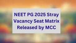 NEET PG 2025 Stray Vacancy Seat Matrix Released by MCC